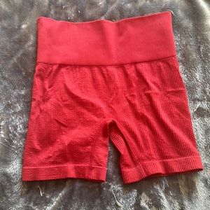 Red spandex shorts size small